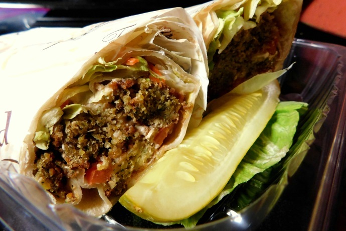 photo of falafel wrap from Tony's Clam Shop, Quincy, MA