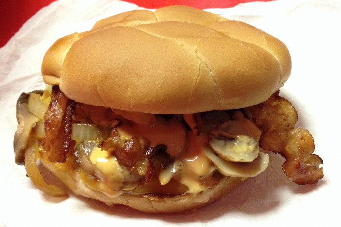 photo of the Grand Slam Burger from UBurger, Boston, MA