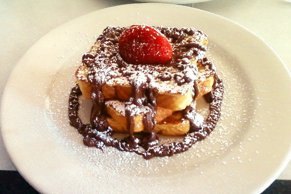 photo of French toast with Nutella from Victoria's Diner, Boston, MA