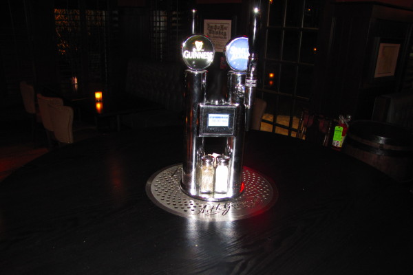 photo of keg table at Waxy O'Connor's, Lexington, MA